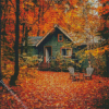 Cool Fall Cabin Diamond Painting