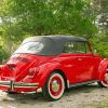 Cool Red Vw Super Beetle Convertible Diamond Painting