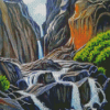 Rocky Mountain Waterfall Diamond Painting