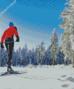 Cross Country Skiing Diamond Painting