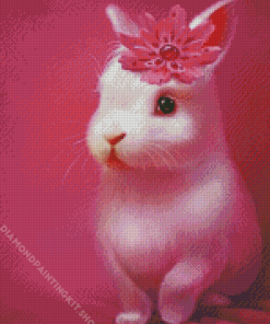 Cute Pink Rabbit Diamond Painting