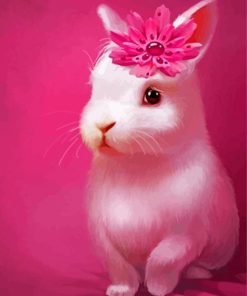 Cute Pink Rabbit Diamond Painting