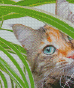 Cute Plant Cat Diamond Painting