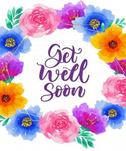 Floral Get Well Soon Diamond Painting