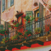 Flower Balcony Italy Art Diamond Painting