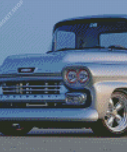 Grey Chevy Apache Diamond Painting