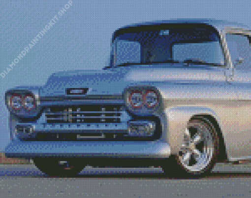 Grey Chevy Apache Diamond Painting