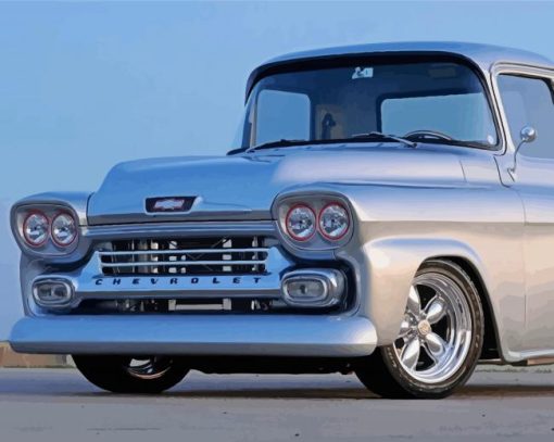 Grey Chevy Apache Diamond Painting