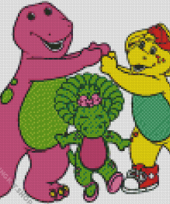 Happy Barney And Friends Diamond Painting