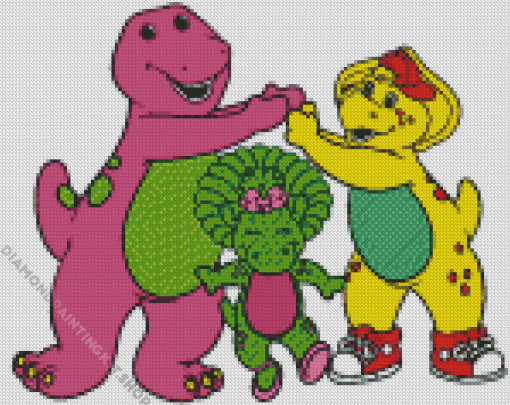 Happy Barney And Friends Diamond Painting