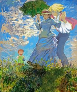 Impressionist Anime Girl With Parasol Diamond Painting