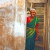 Indian Woman In Doorway Diamond Painting