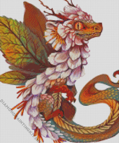 Flower Dragon Diamond Painting