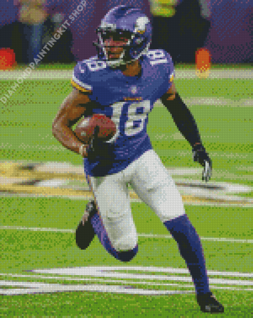 Minnesota Vikings Justin Jefferson Player Diamond Painting