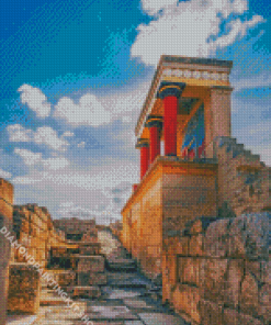 Minoan Palace Of Knossos Greece Diamond Painting