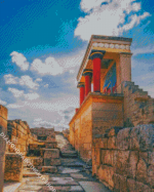 Minoan Palace Of Knossos Greece Diamond Painting