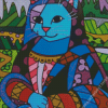 Mona Lisa Romero Britto Cat Diamond Painting