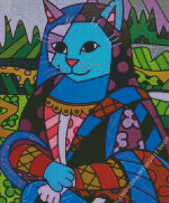 Mona Lisa Romero Britto Cat Diamond Painting