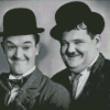 Monochrome Stan And Ollie Diamond Painting