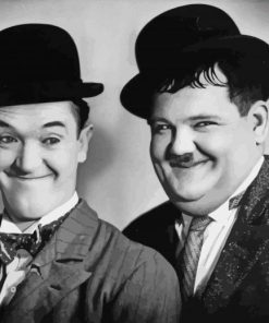 Monochrome Stan And Ollie Diamond Painting