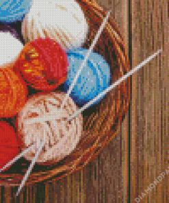 Yarn In Basket Diamond Painting