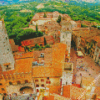 Old Buildings San Gimignano Diamond Painting