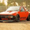 Orange Toyota AE86 Car Diamond Painting