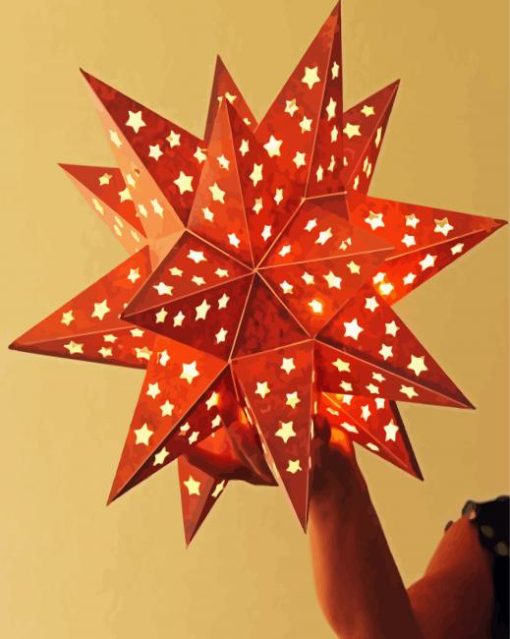 Orange Star Lanterns Diamond Painting