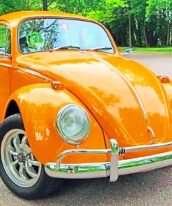 Orange Volkswagen Bug Diamond Painting