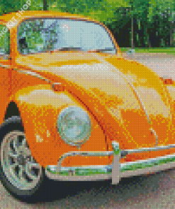 Orange Volkswagen Bug Diamond Painting