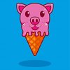 Pig Ice Cream Diamond Painting