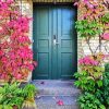 Pink Flower Door Diamond Painting