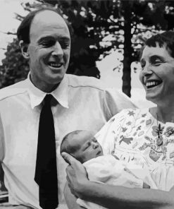 Roald Dahl And His Family Diamond Painting