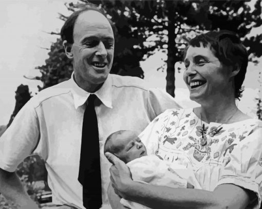 Roald Dahl And His Family Diamond Painting