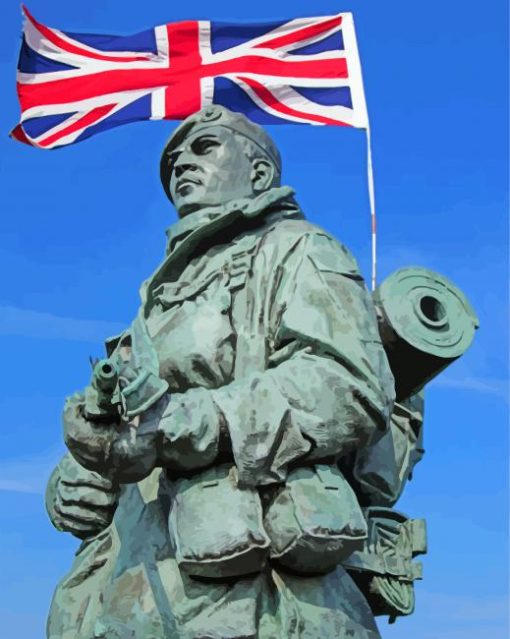 Royal Marine Statue Diamond Painting