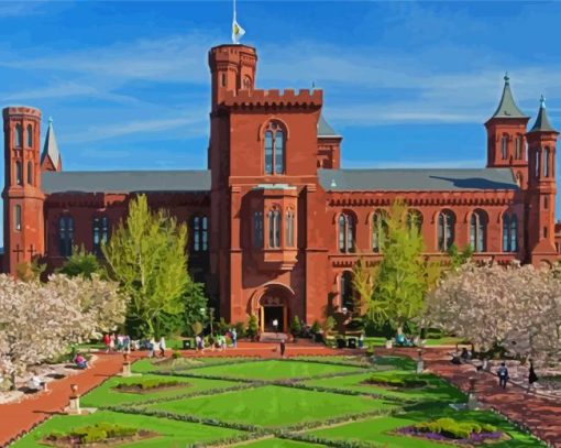 Smithsonian Institution Building Diamond Painting