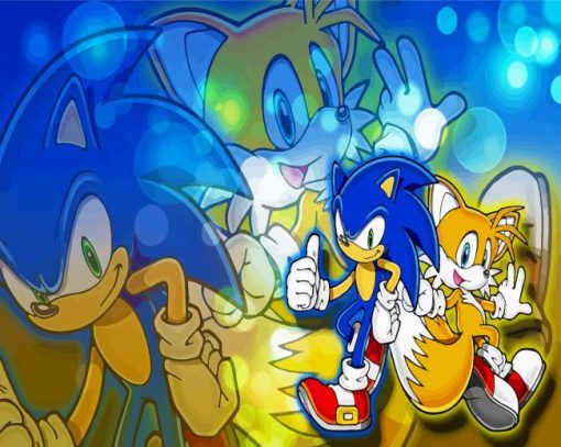 Sonic And Tails Animation Diamond Painting