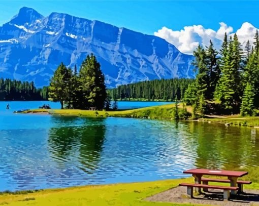 Two Jack Lake Canada Diamond Painting