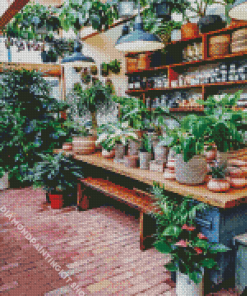 Vintage Plant Shop Diamond Painting