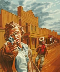 Western Gun Fight Diamond Painting