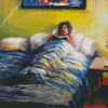 Woman Reading In Bed Diamond Painting