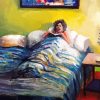 Woman Reading In Bed Diamond Painting