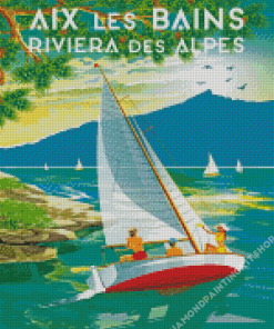 Aix Les Bains Summer Poster Diamond Painting