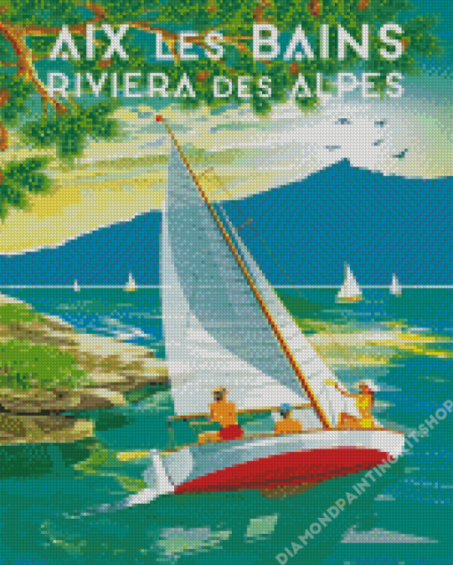 Aix Les Bains Summer Poster Diamond Painting