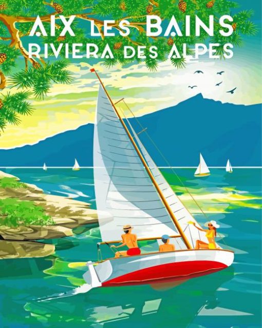 Aix Les Bains Summer Poster Diamond Painting