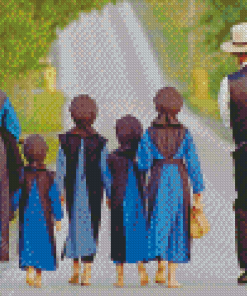 Amish Family Diamond Painting