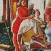 Antique Hair Salon Diamond Painting