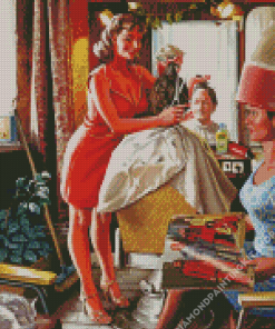 Antique Hair Salon Diamond Painting