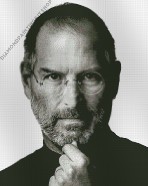 Black And White Steve Jobs Diamond Painting