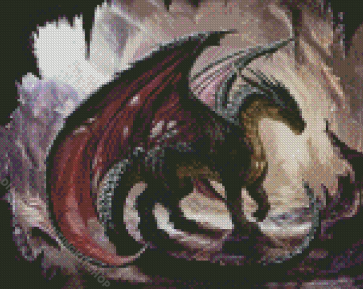 Black Dragon Diamond Painting